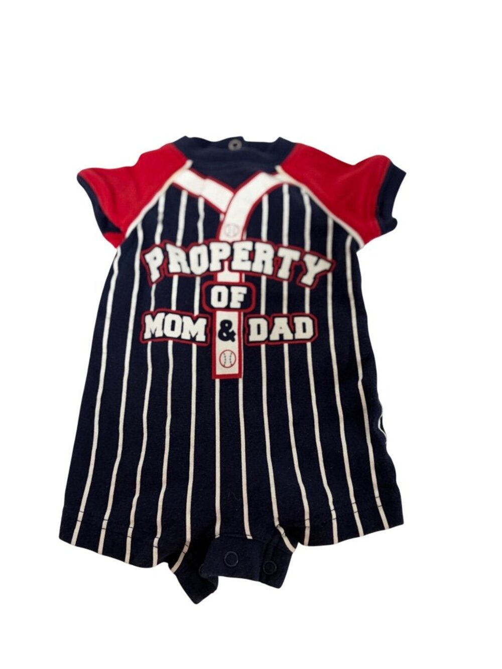 Okie Dokie Boys Infant Baby Size newborn Romper short 1 piece baseball Uniform